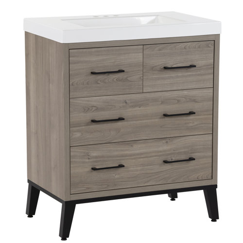 Foundstone™ Nyle 31.06'' Freestanding Single Bathroom Vanity with